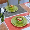 Set de table "Double Jeu" corail