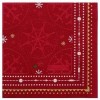 serviettes papier BEAUVILLE - CORAIL col 1 rouge 16,5 x 16,5 cm