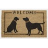 Coco mat with dogs beige-black Mars & More, 73 x 44 cm