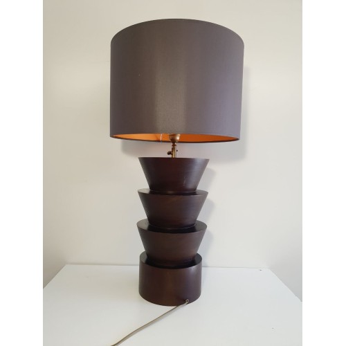 Lampe Bellino pied et abat-jour col.brun