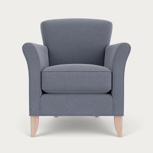 Matilda Armchair - Linara Smoke - Pale Oak