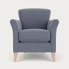 Matilda Armchair - Linara Smoke - Pale Oak