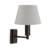 Brunswick Bronze Wall Light - Parchment shade