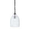 	Shaftesbury Ribbed Bronze Glass Pendant - Small