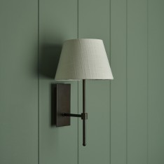 Hanover Wall Light Bronze with Henry 7" shade Warm White