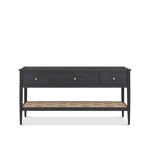 Frome 150 Rectangular Console Table - Warm Black Oak