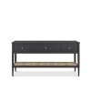 Frome 150 Rectangular Console Table - Warm Black Oak