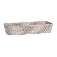 Ashcroft Rectangular Bread Basket 40x18cm - Silver Reed