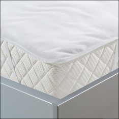 protège matelas BNP de 140 x 200 cm - secura avec élastique dans les angles (aspect éponge)