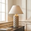 Dune Ceramic Large Table Lamp with Shade - Reactive Blue