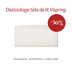 Vispring Tête de lit Elba 160cm Beige suède