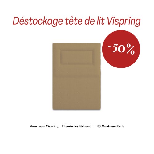 Vispring Tête de lit Enyo 90cm brun clair