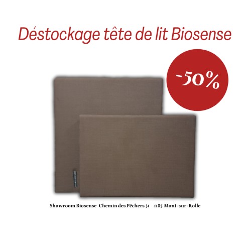 Biosense Tête de lit + pied de lit 100cm beige cachemire