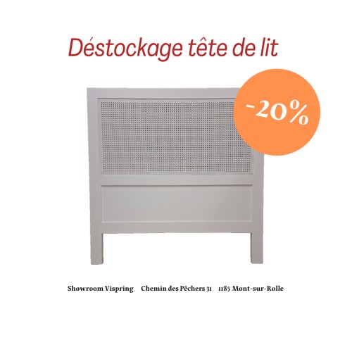 Tête de lit by Styles Interiors 120cm Blanc cannage