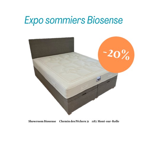 Biosense Lit Coffre 2x 80x200 + tête de lit Déco Cosy