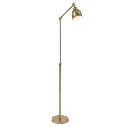 Brompton Reading Floor Lamp - Antique Brass Plating