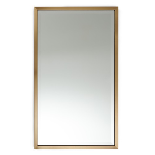 Keswick 85 x 50 Small Rectangular Mirror - Brushed Brass