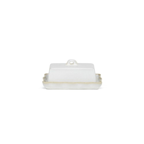 Bramley Butter Dish - Reactive White